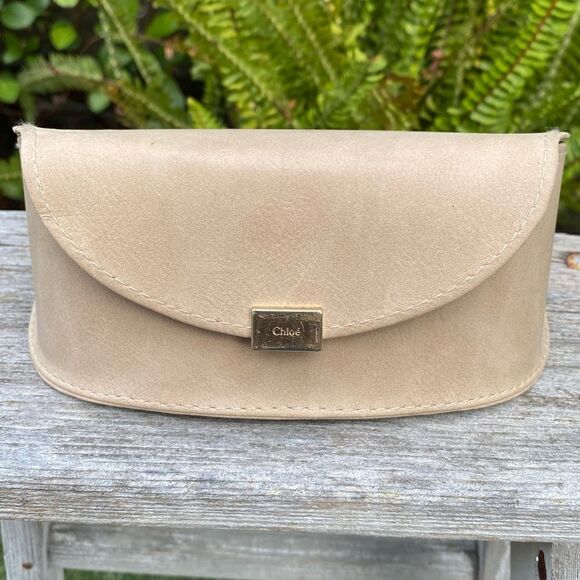 Chloe Light Tan Suede Soft-Shell Sunglasses/Glasses Case. EUC Designer Luxury - Picture 1 of 11